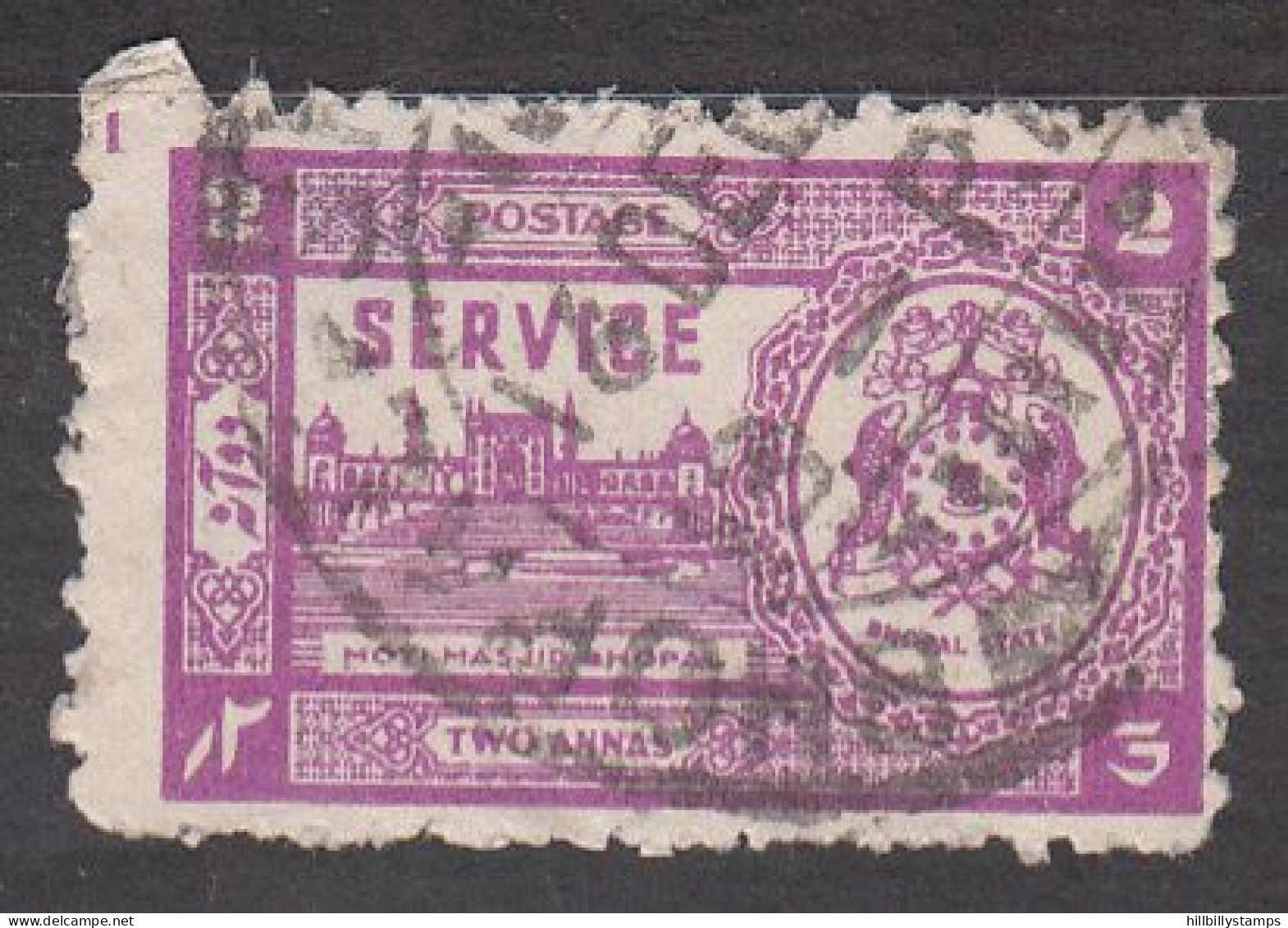 INDIA-BHOPAL  SCOTT NO 051  USED   YEAR  1944 - Bhopal