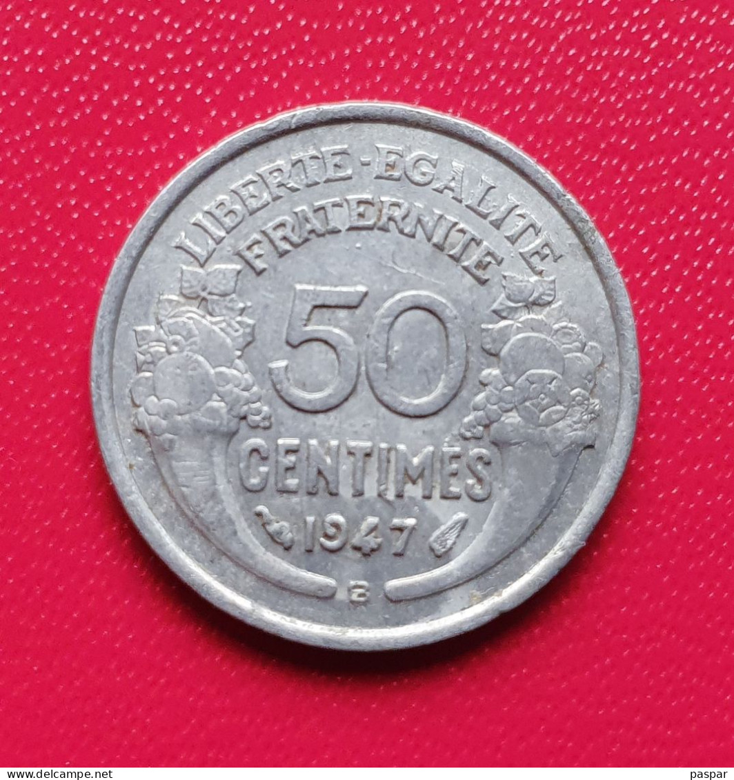 50 Centimes 1947 B  Morlon Aluminium  Gad 426b - 50 Centimes