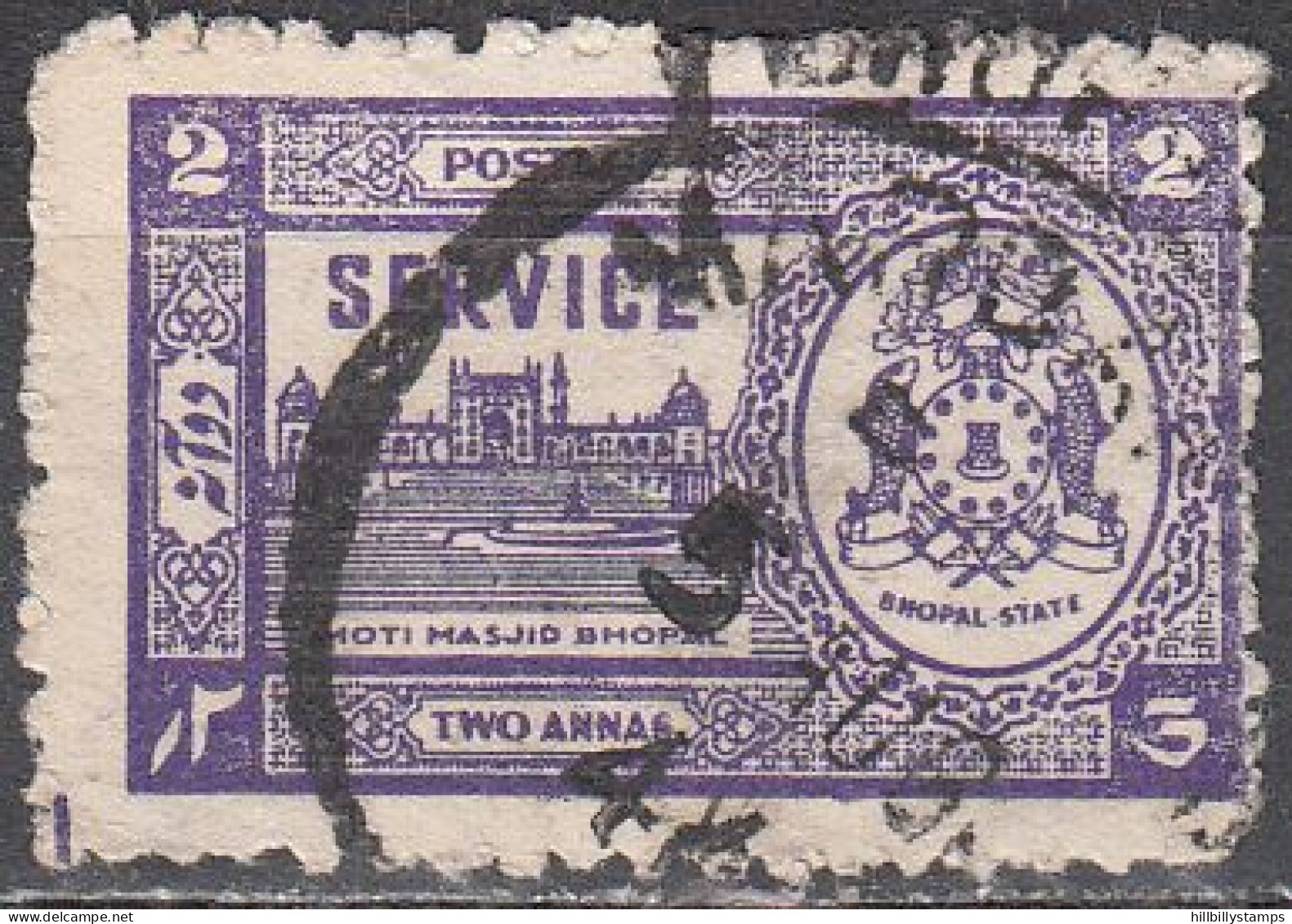 INDIA-BHOPAL  SCOTT NO 056  USED   YEAR  1946 - Bhopal