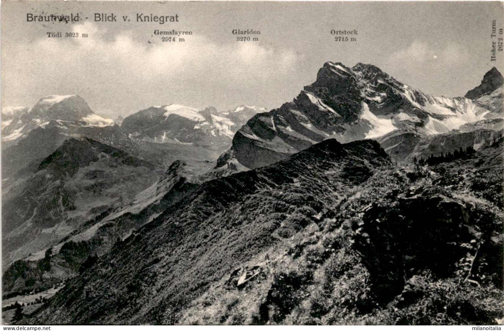 Braunwald - Blick V. Kniegrat (155) * 14. 8. 1912 - Braunwald