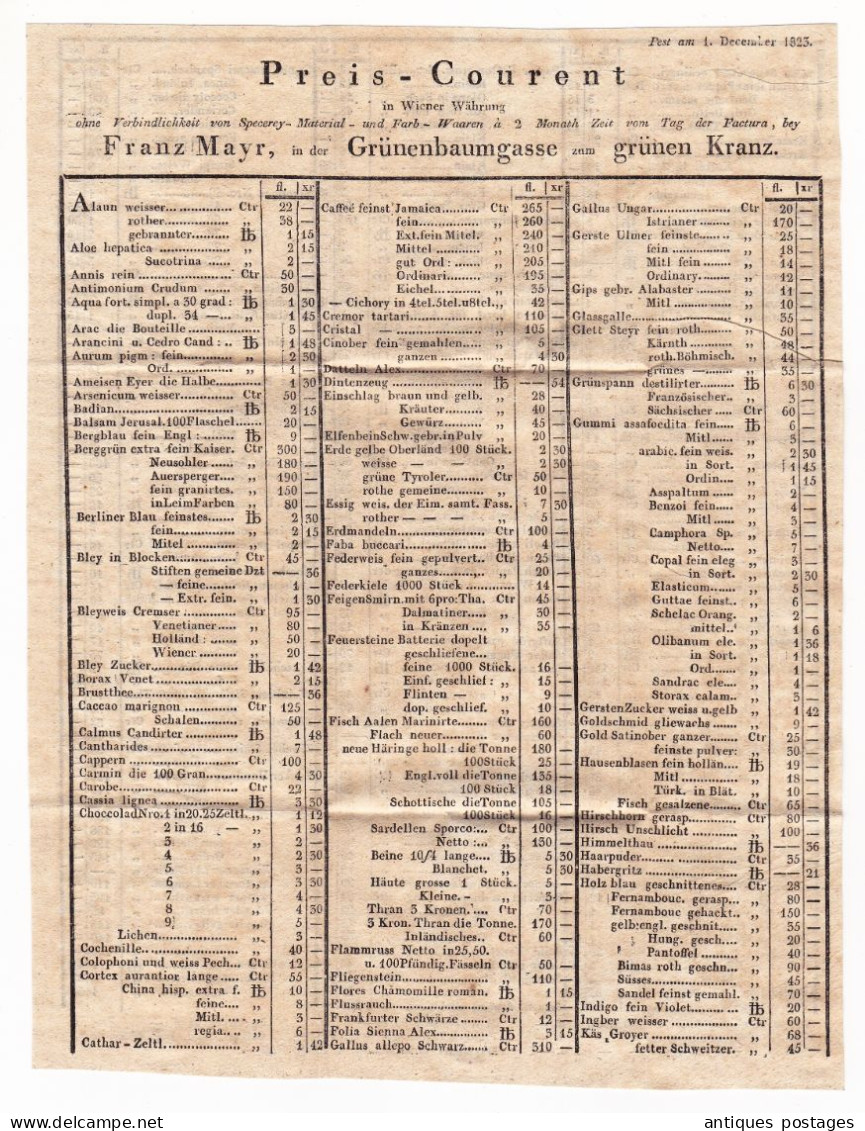 Lettre 1823 Pest Franz Mayr Eperies Hungary Hongrie Magyarország Prešov Eperjes Slovakia Königreich Ungarn - ...-1867 Préphilatélie