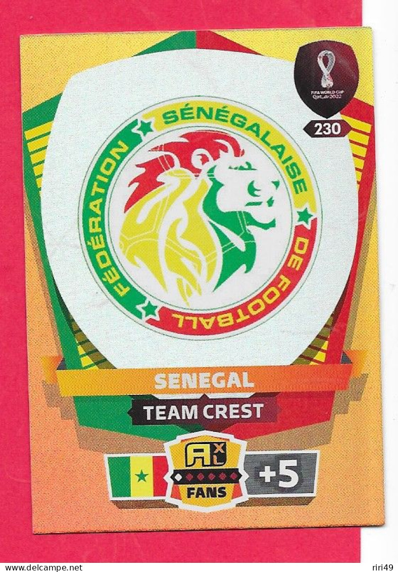 FIFA World Cup Qatar 2022-Coupe Du Monde Qatar-TEAM CREST-Sénégal-N°230, Comme Neuve! - Trading-Karten