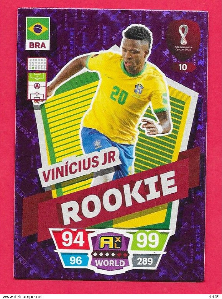 FIFA World Cup Qatar 2022-Coupe Du Monde Qatar-ROOKIE VINICIUS-N°10, ADRENALYN XL - Tarjetas