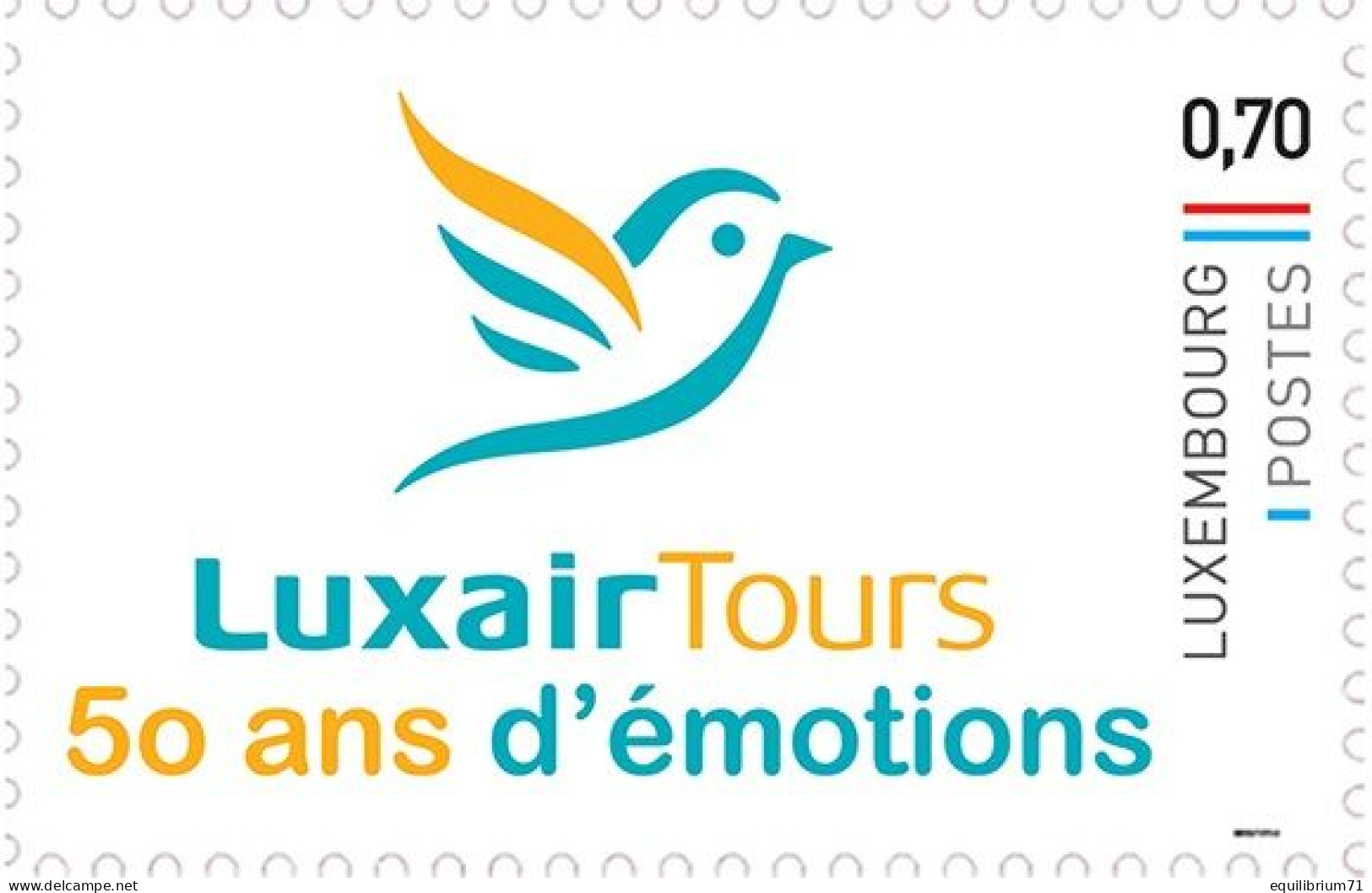 Luxembourg** - Timbre Privé / Privézegel - 50 Ans LUXAIR Tours - Salon Du Tourisme - Hôtellerie - Horeca