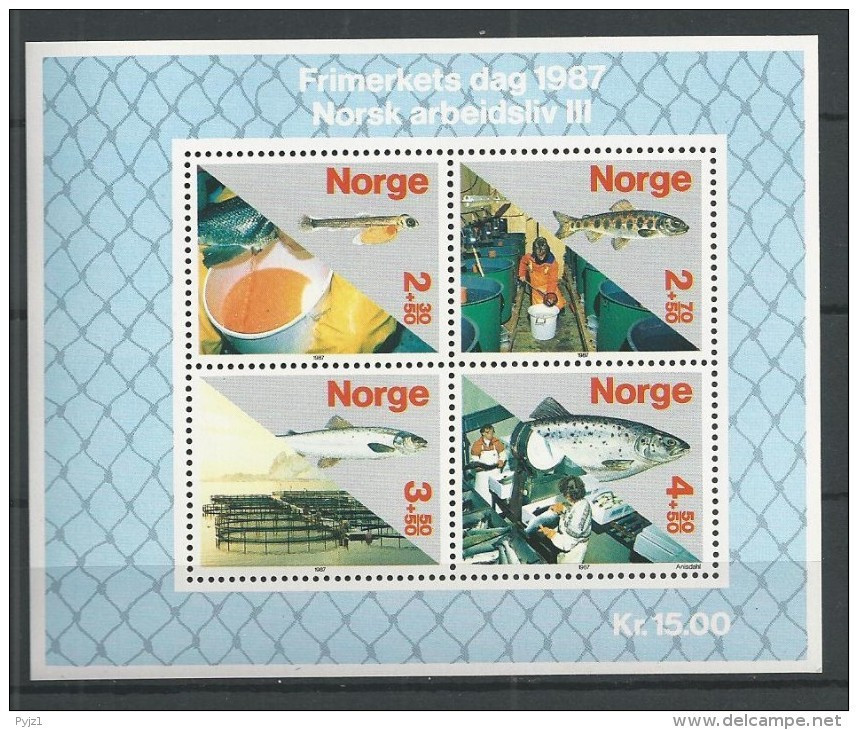 1987 MNH Norway, Postfris** - Blocs-feuillets