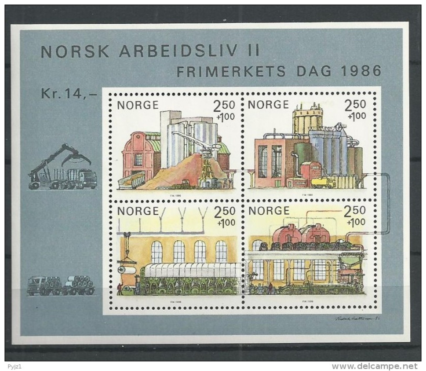 1986 MNH Norway, Postfris** - Blokken & Velletjes