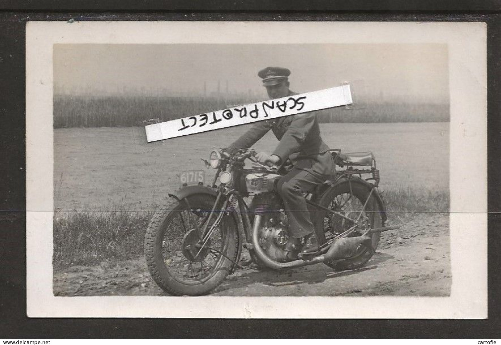 TIENEN-FOTOKAART-PILOOT-UNIFORM-FOX-HISPANO-MOTO-MOTOCYCLETTE-FN-M90-SUIKERFABRIEK-GEDATEERD-1934-UNIEK-ZIE DE 3 SCANS - Tienen
