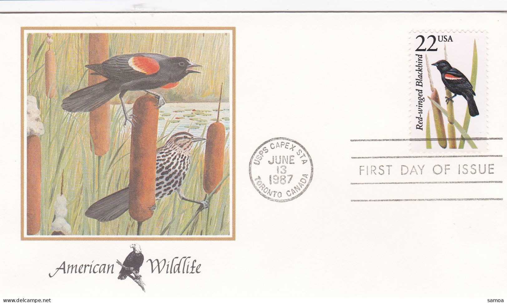 États-Unis FDC 1987 1735 Oiseaux Carouge à épaulettes - 1981-1990