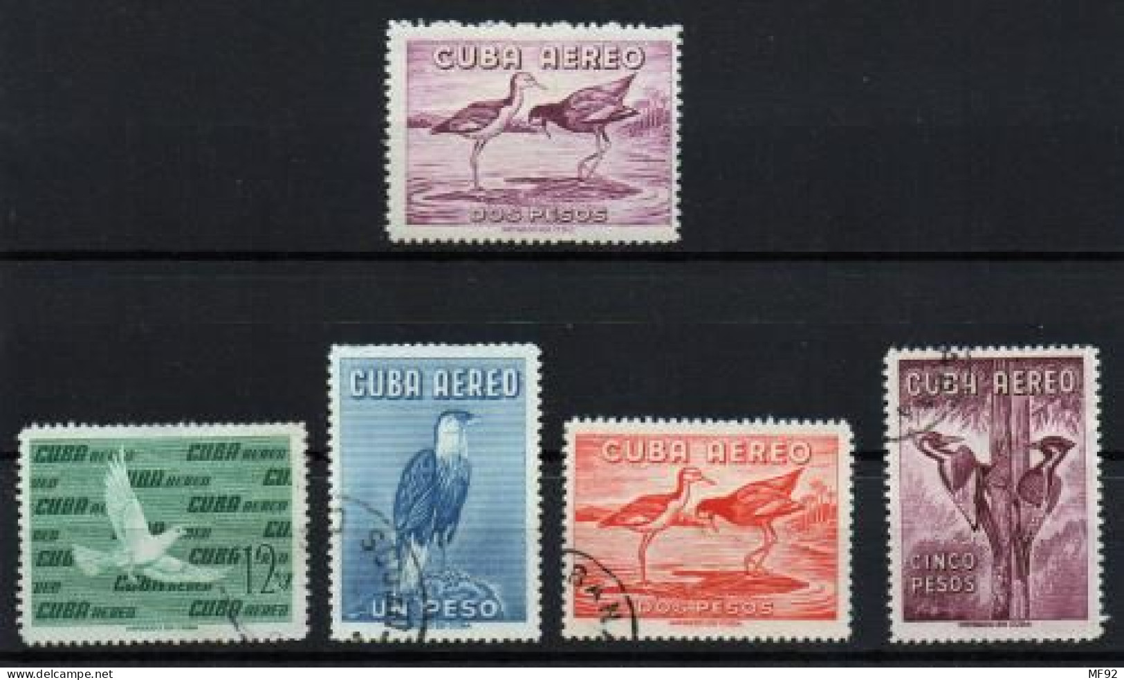 Cuba (aéreo) Nº 144 Y 202/2c.  Año 1956 - Oblitérés