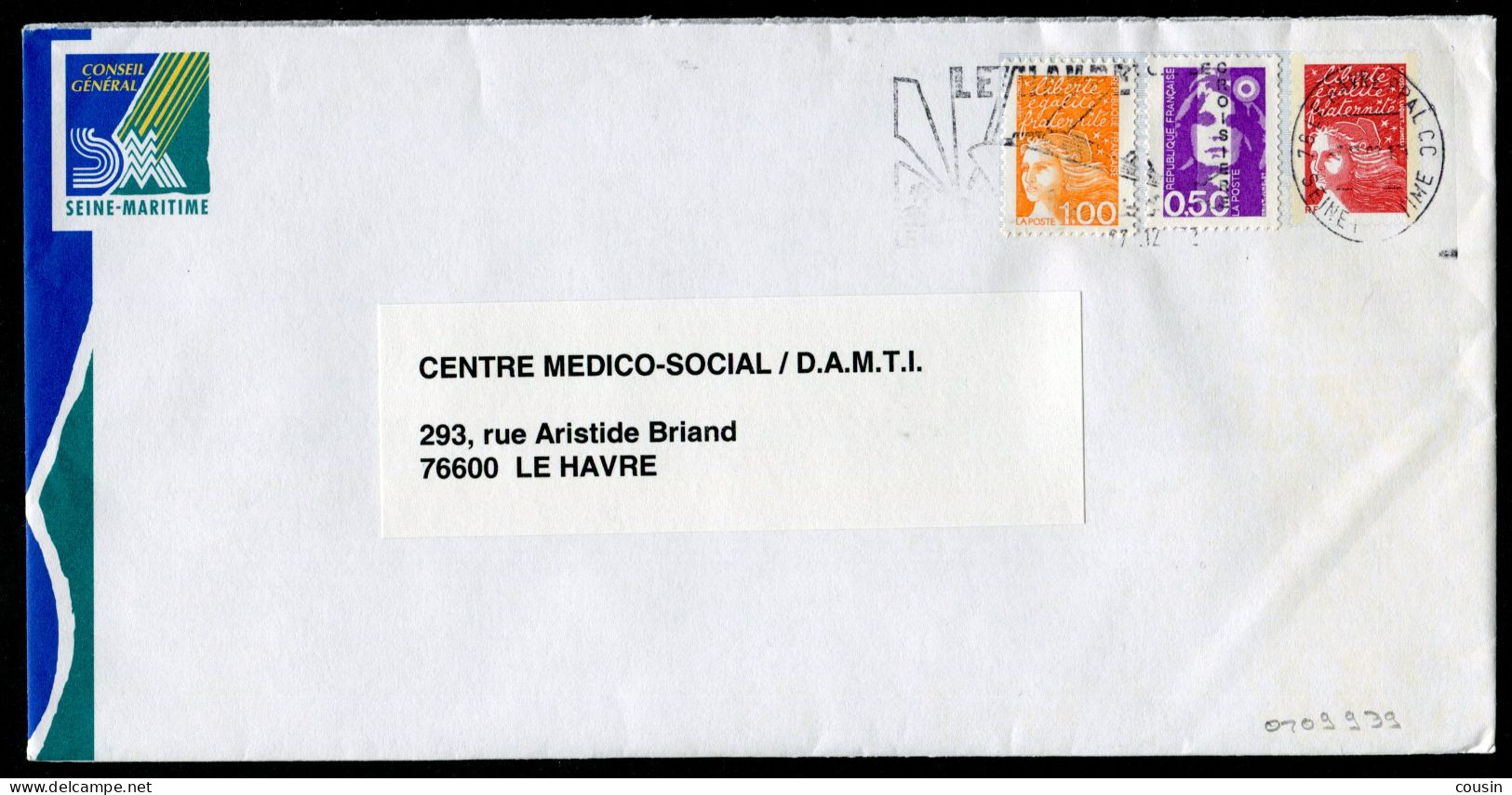 CONSEIL GENÉRAL DU 76   20g  Luquet RF    0109939 - Prêts-à-poster:Stamped On Demand & Semi-official Overprinting (1995-...)