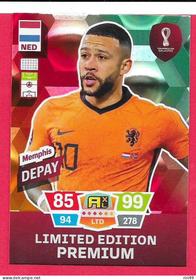 LIMITED EDITION FIFA World Cup Qatar 2022-Coupe Du Monde Qatar - DEPAY-PRENIUM, ADRENALYN XL - Trading-Karten