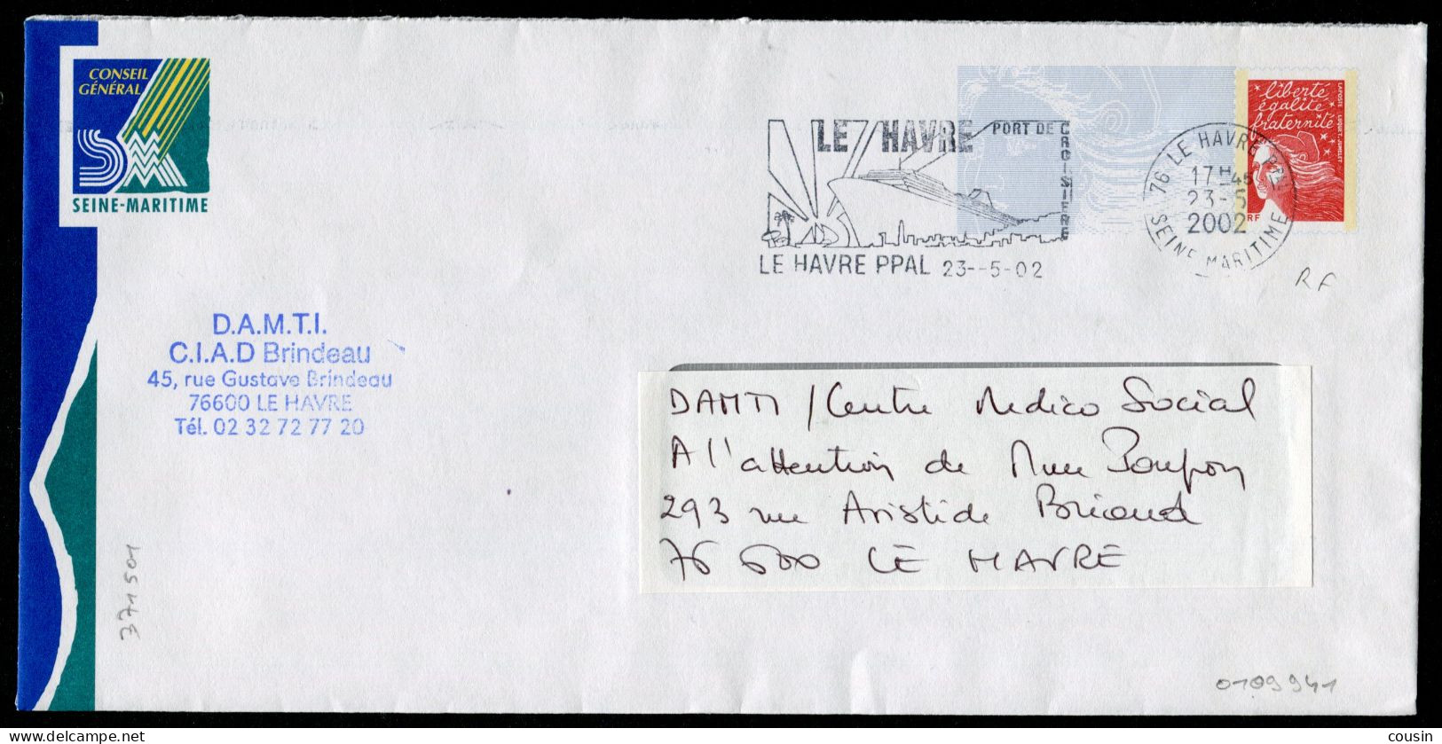 CONSEIL GENÉRAL DU 76   20g  Luquet RF  à Fenêtre   0109941 - Prêts-à-poster:Stamped On Demand & Semi-official Overprinting (1995-...)