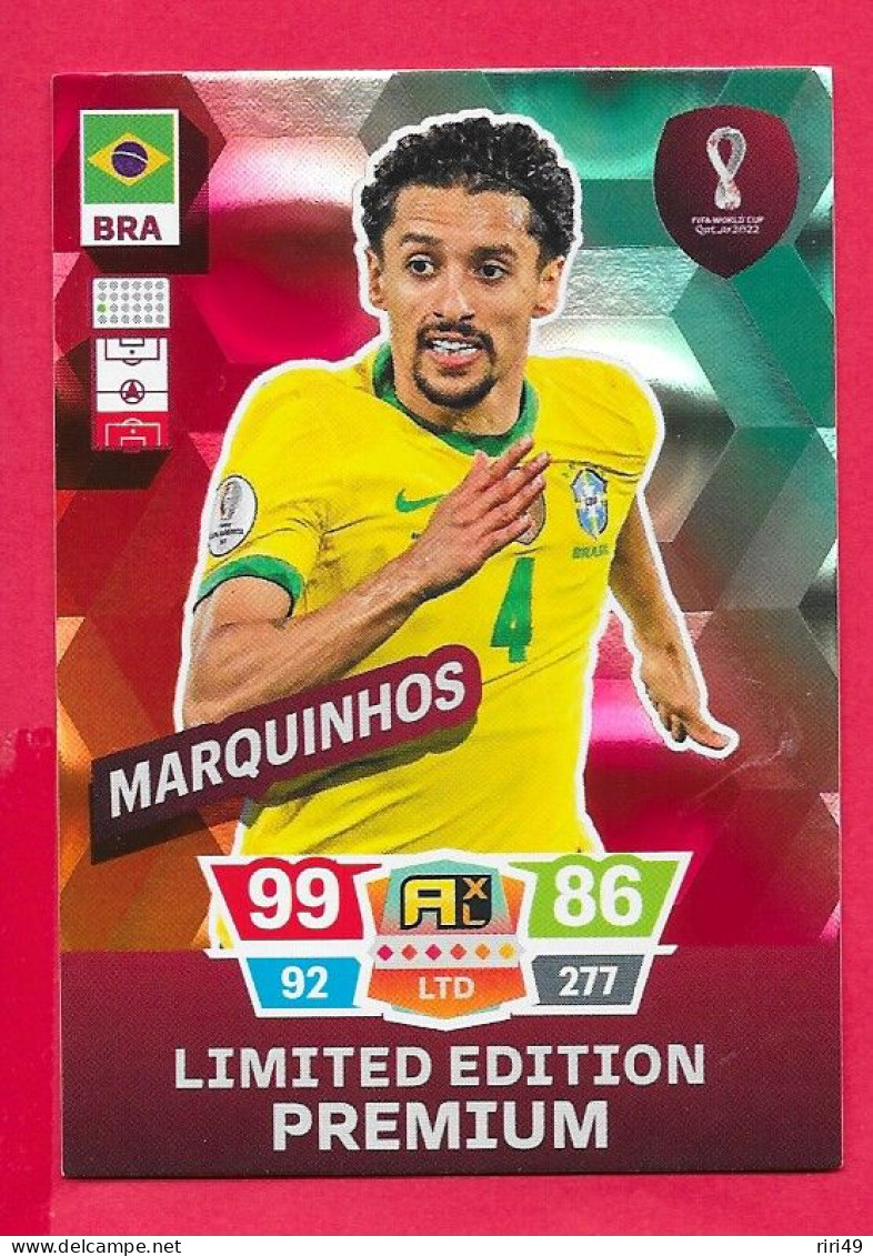 LIMITED EDITION FIFA World Cup Qatar 2022-Coupe Du Monde Qatar - MARQUINHOS-PRENIUM, ADRENALYN XL - Trading-Karten