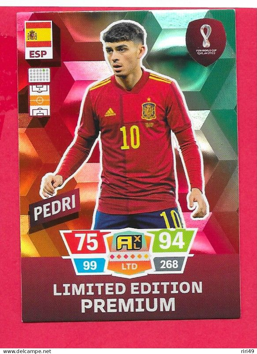 LIMITED EDITION FIFA World Cup Qatar 2022-Coupe Du Monde Qatar - PEDRI -PRENIUM, ADRENALYN XL - Trading Cards