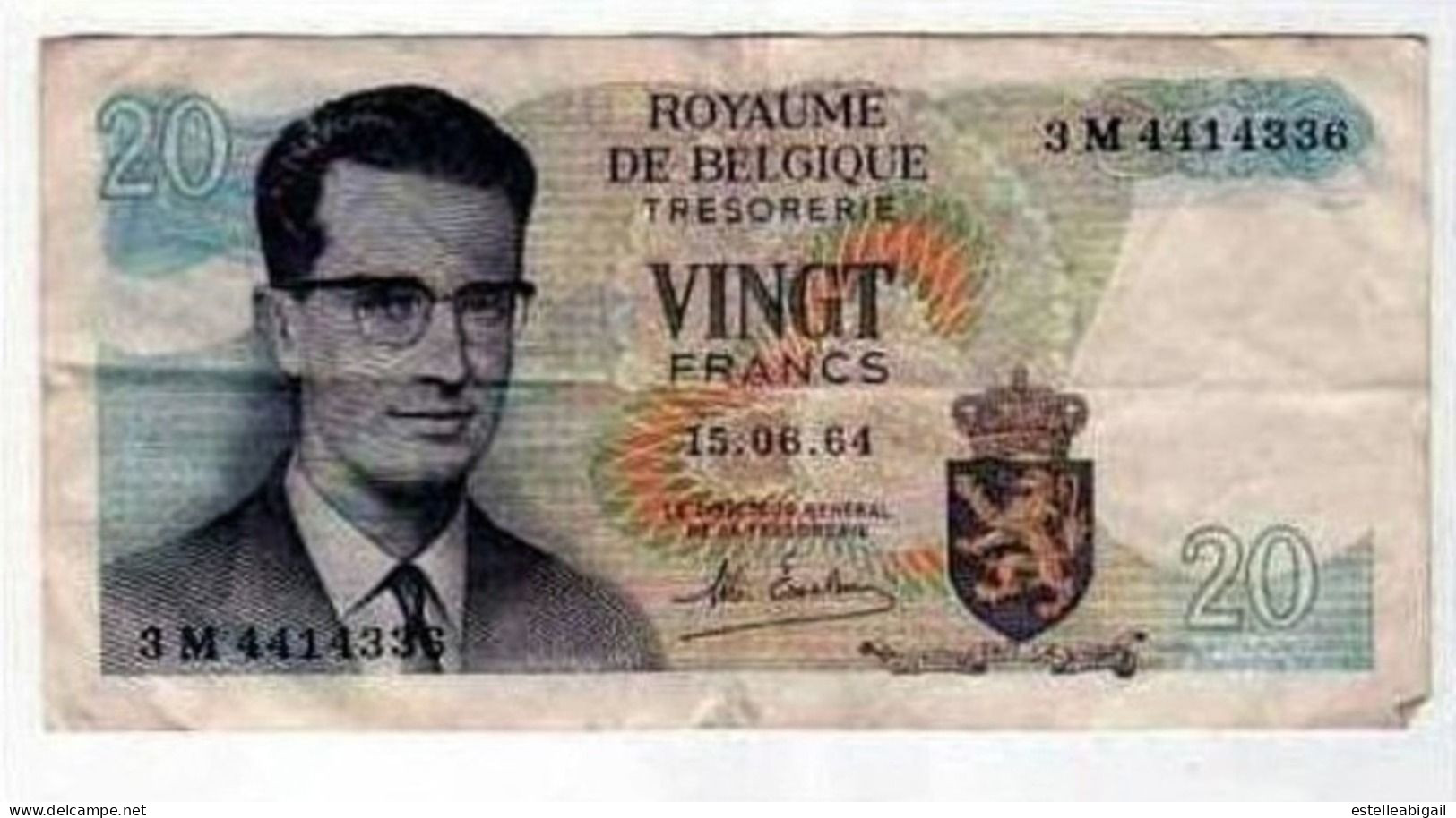 20F Belgique - 20 Francs