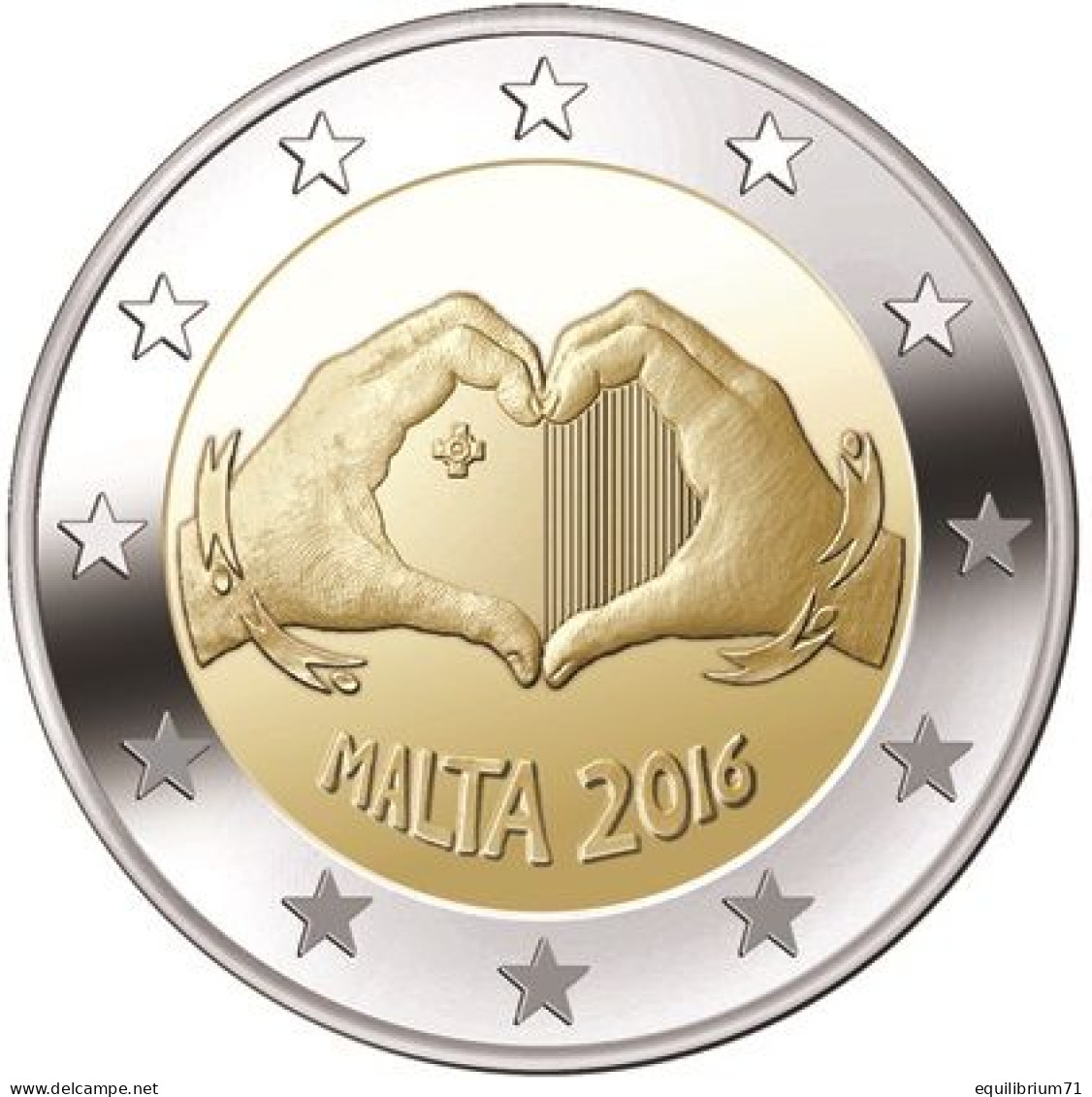 Pièce De 2 Euros (Mint) UNC - Malte - Solidarity Through Love - Malta