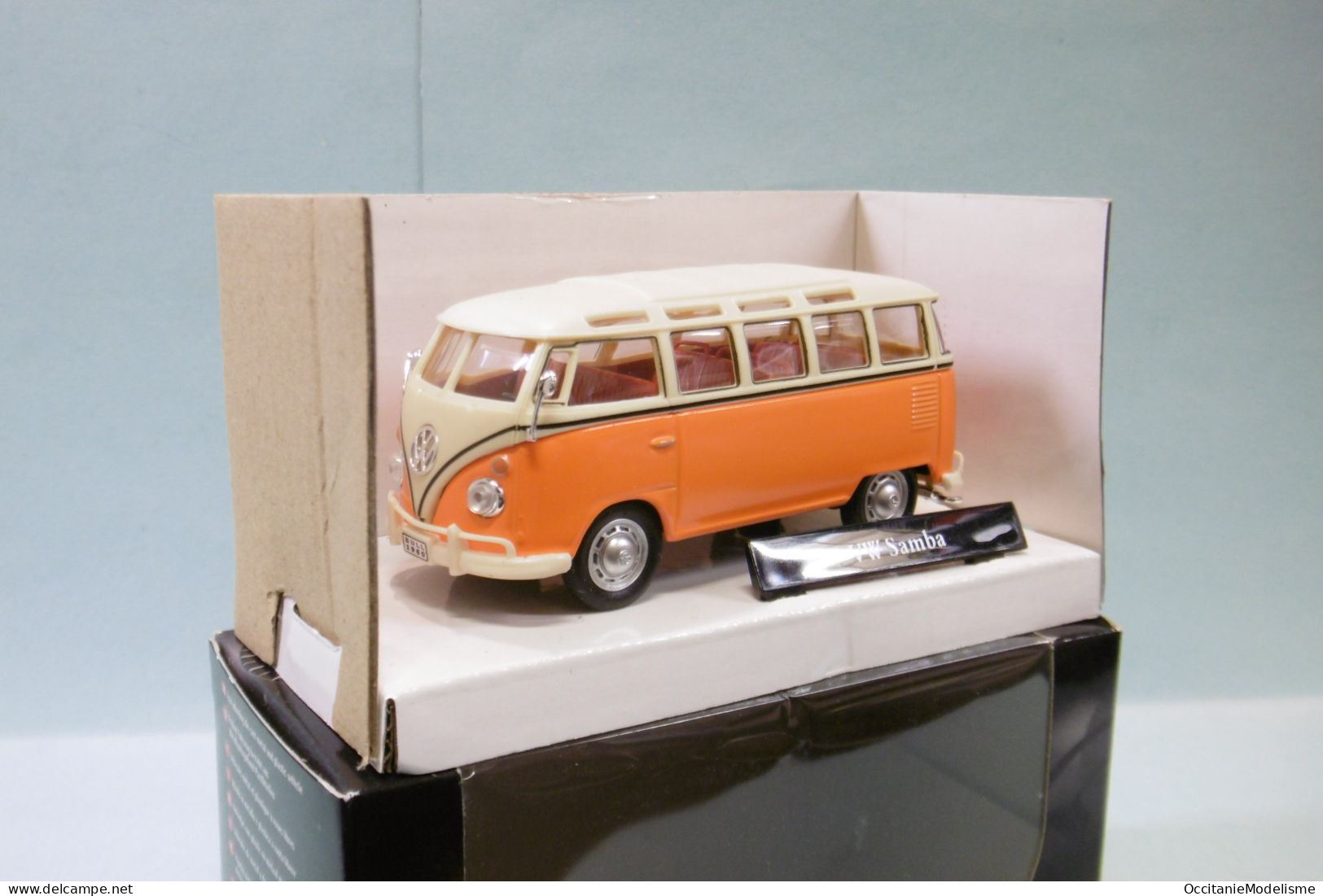 Cararama - VOLKSWAGEN VW T1 Combi SAMBA Orange 1/43 - Cararama (Oliex)