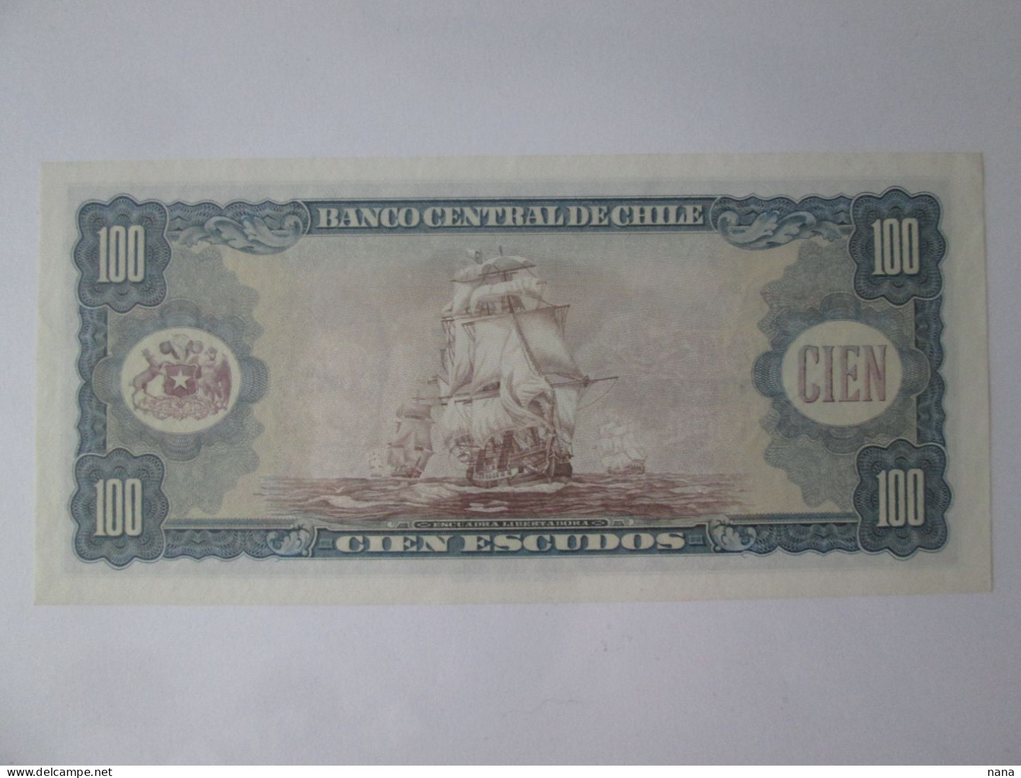 Chile 100 Escudos 1962-1975 UNC Banknote,see Pictures - Chili