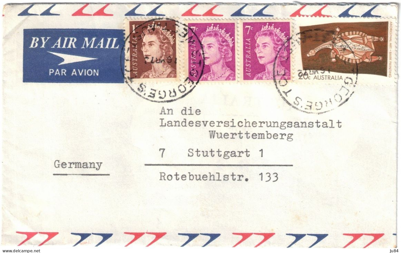Australie - Australia - St George's - Lettre Avion Pour L'Allemagne - Air Mail - Mars 1972 - Covers & Documents
