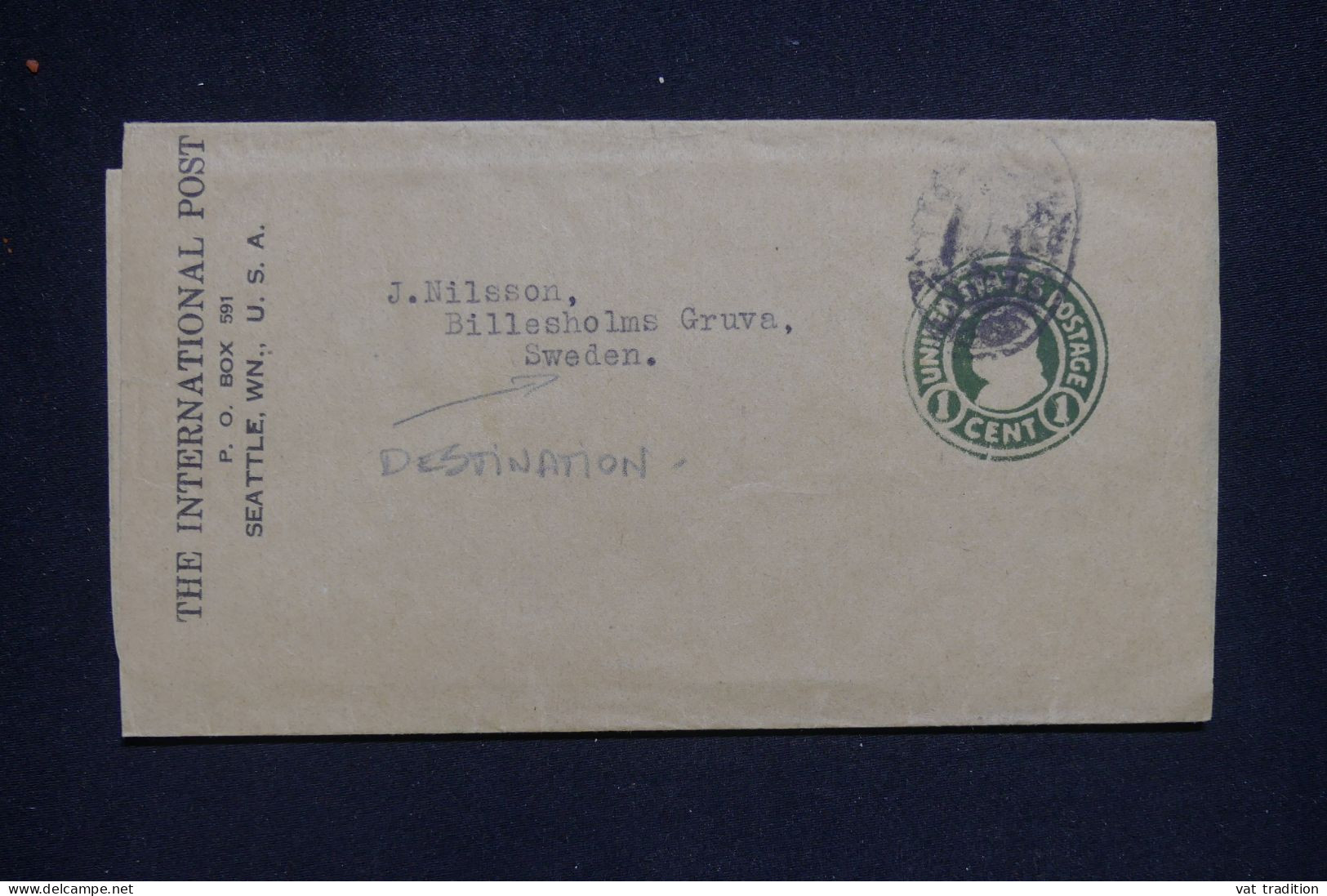 ETATS UNIS - Entier Postal Pour Imprimés De Seattle Pour La Suède - L 143573 - Sonstige & Ohne Zuordnung