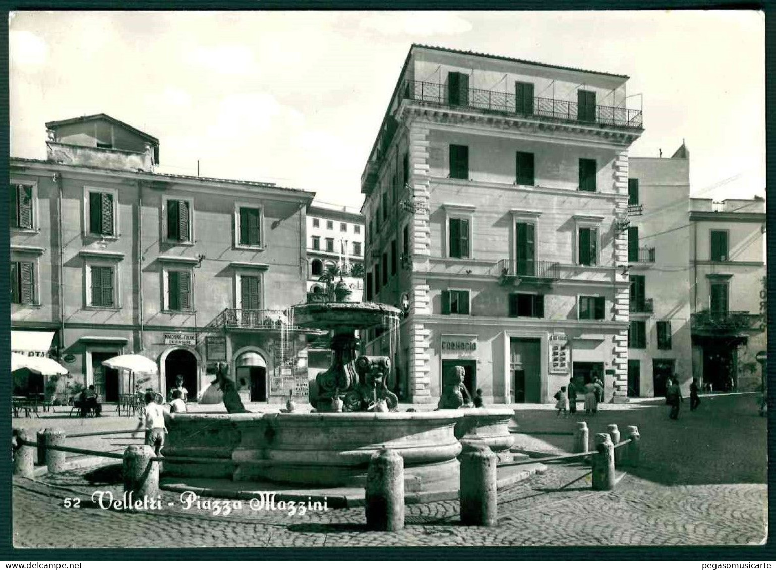 VX012 - VELLETRI - PIAZZA MAZZINI ANIMATA 1955 - ROMA - Velletri