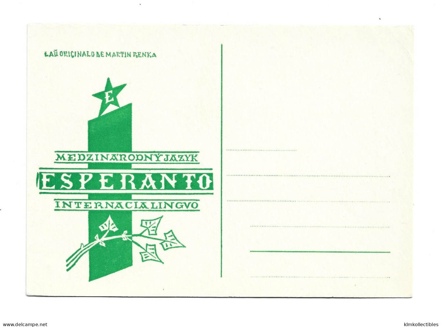 ESPERANTO UNUSED PC POSTCARD - Esperanto