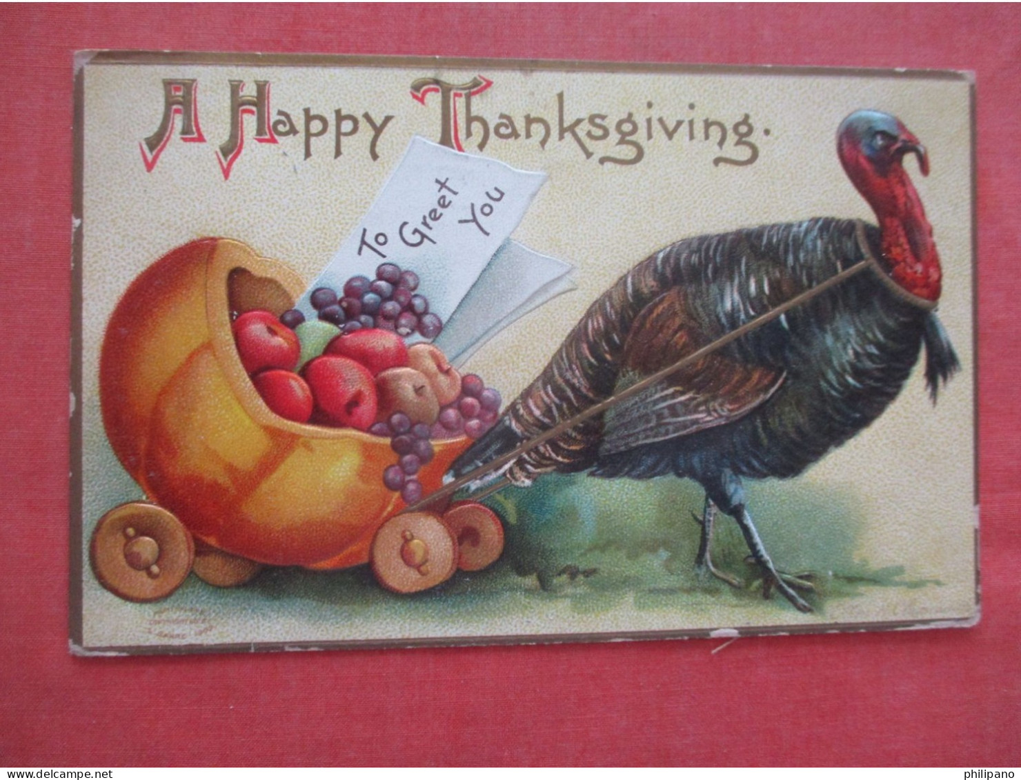 Embossed  Thanksgiving   Signed Clapsaddle   Ref 6045 - Giorno Del Ringraziamento