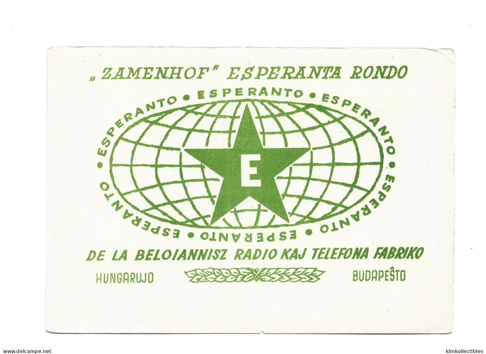 ESPERANTO UNUSED PC POSTCARD - HUNGARY BUDAPEST ZAMENHOF RADIO - Esperanto