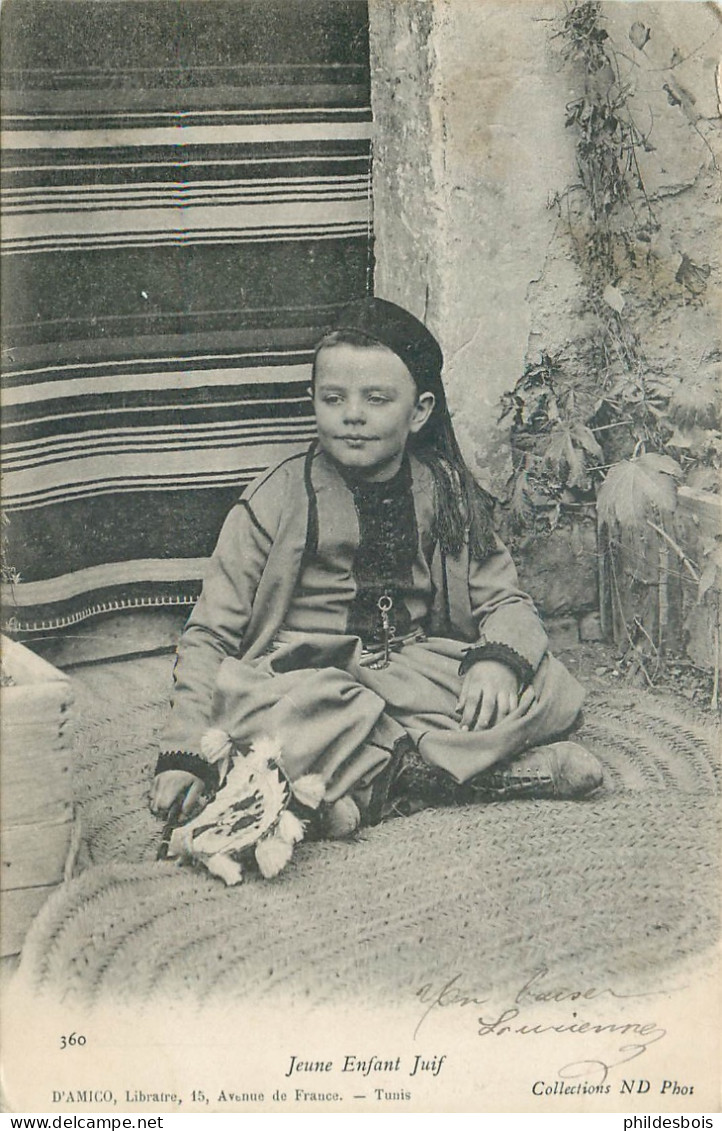 TUNISIE  JUDAÏCA   Jeune Enfant Juif - Judaisme