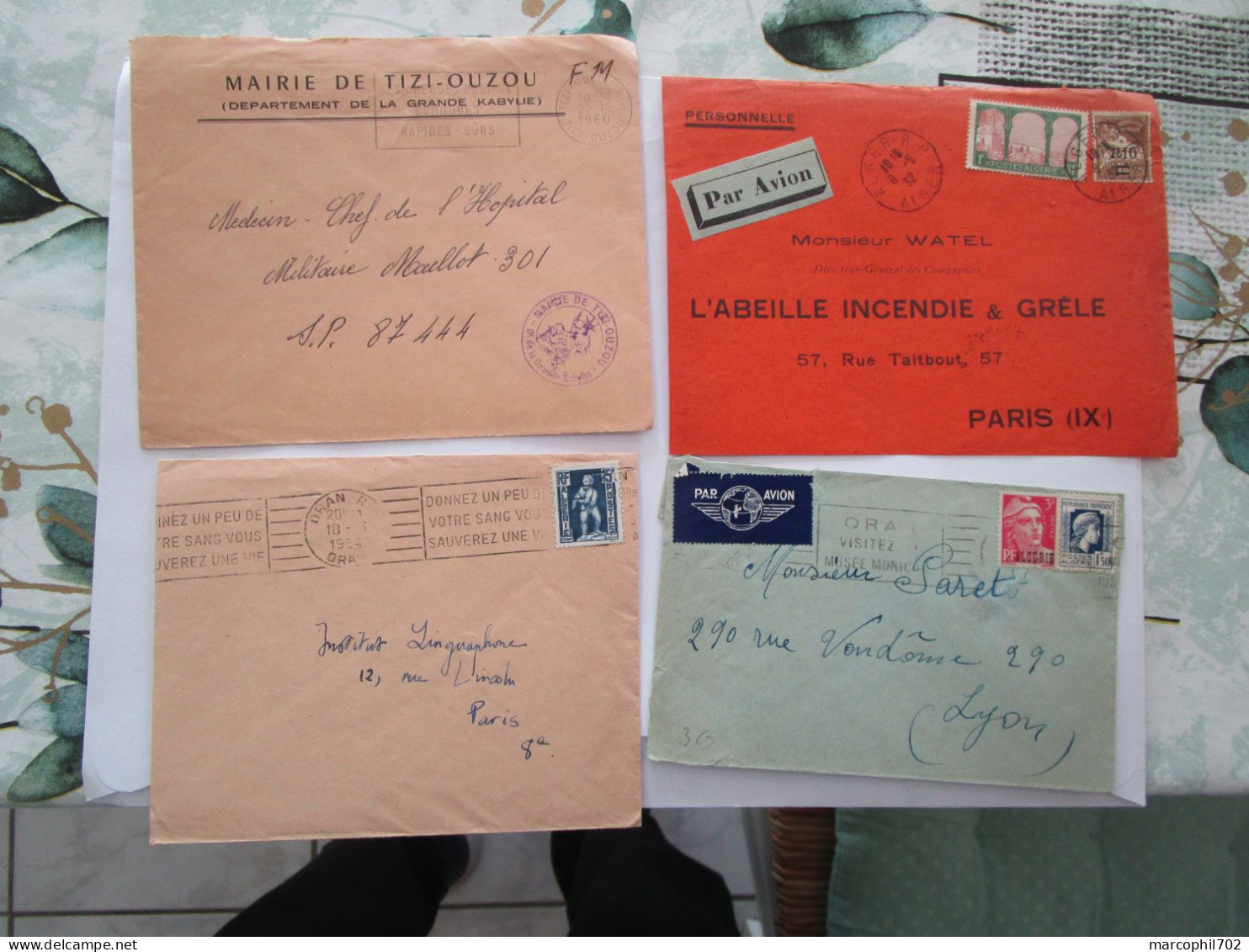 Lot De 16 Lettres D'algerie Avant Ou Apres Independence Voir Les Photos - Collections, Lots & Séries