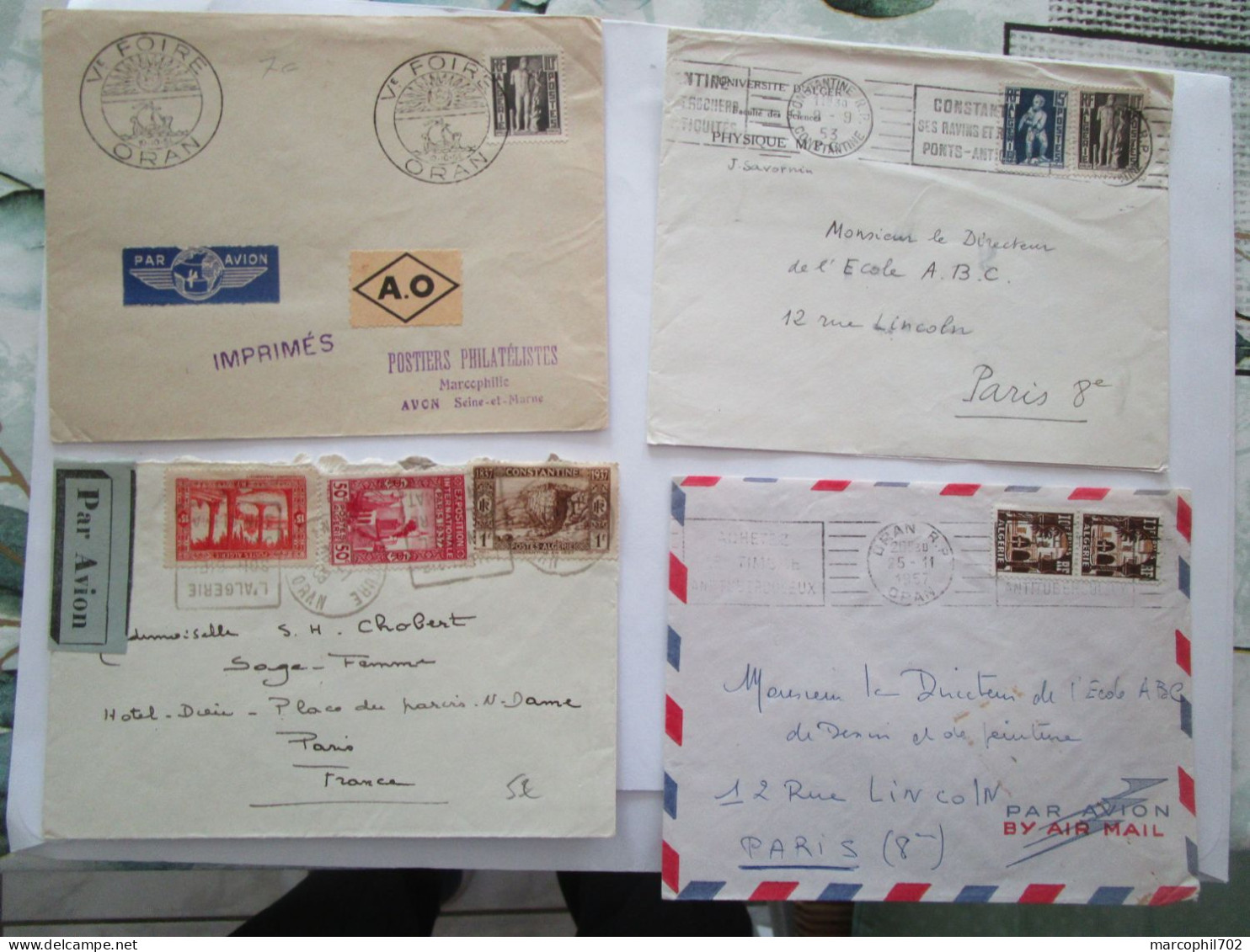 Lot De 16 Lettres D'algerie Avant Ou Apres Independence Voir Les Photos - Verzamelingen & Reeksen