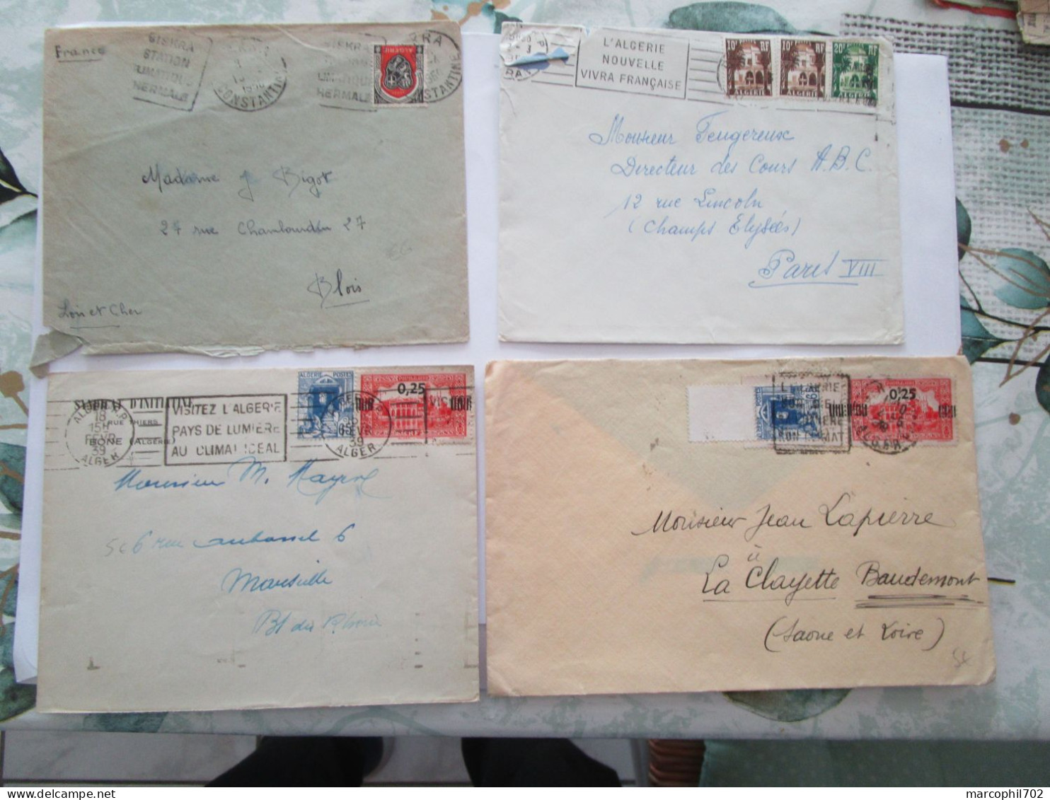 Lot De 16 Lettres D'algerie Avant Ou Apres Independence Voir Les Photos - Collections, Lots & Séries