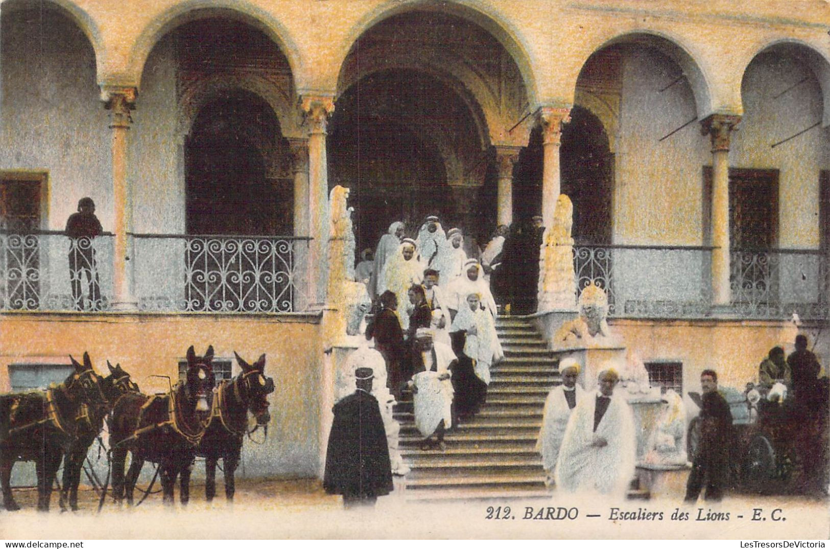 TUNISIE - Bardo - Escaliers Des Lions - Carte Postale Ancienne - Tunisie