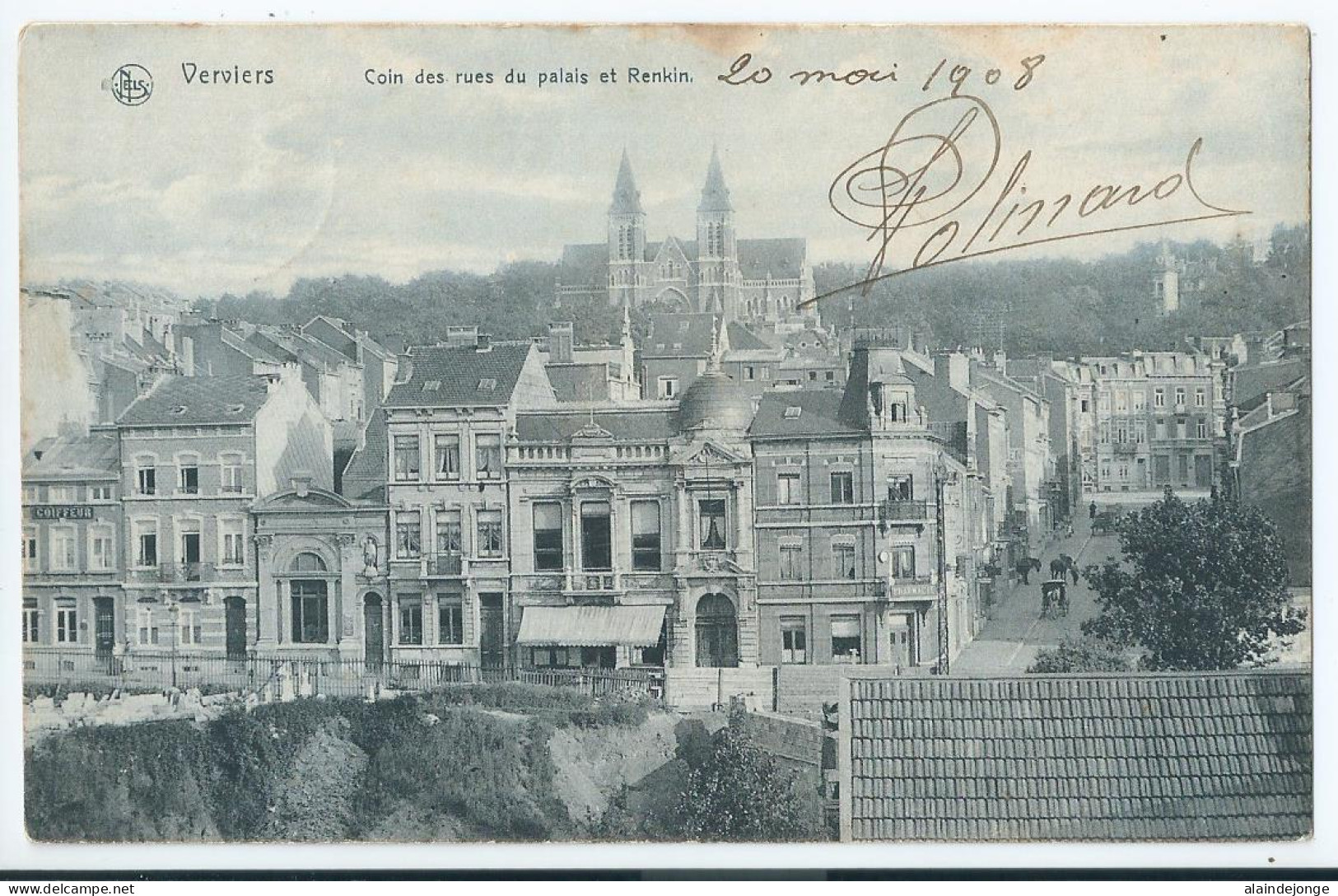 Verviers - Coin Des Rues Du Palais Et Renkin - 1908 - Verviers