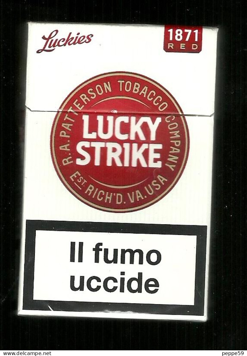 Tabacco Pacchetto Di Sigarette Italia - Lucky Strike RED Da 20 Pezzi Bis  - Vuoto - Empty Cigarettes Boxes