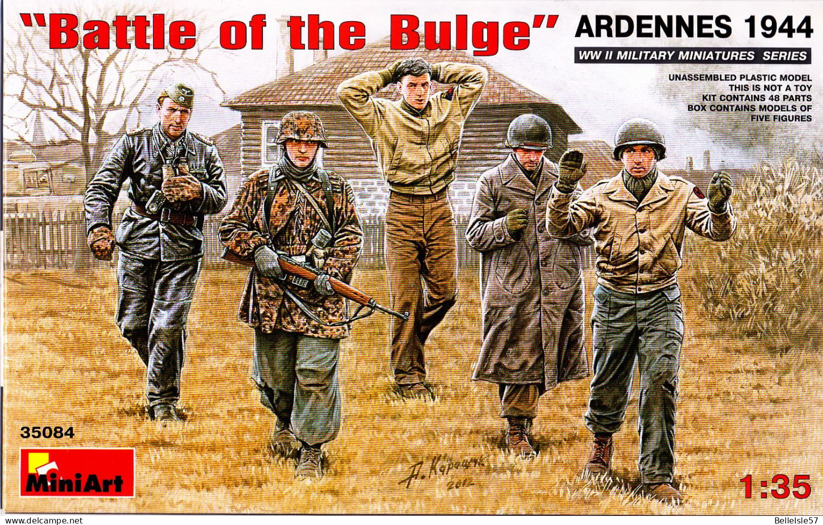 Figurines Miniart  - Battle Of The Bulge - Ardennnes 1944 - Prisonniers Américains -  1/35 - Figurines