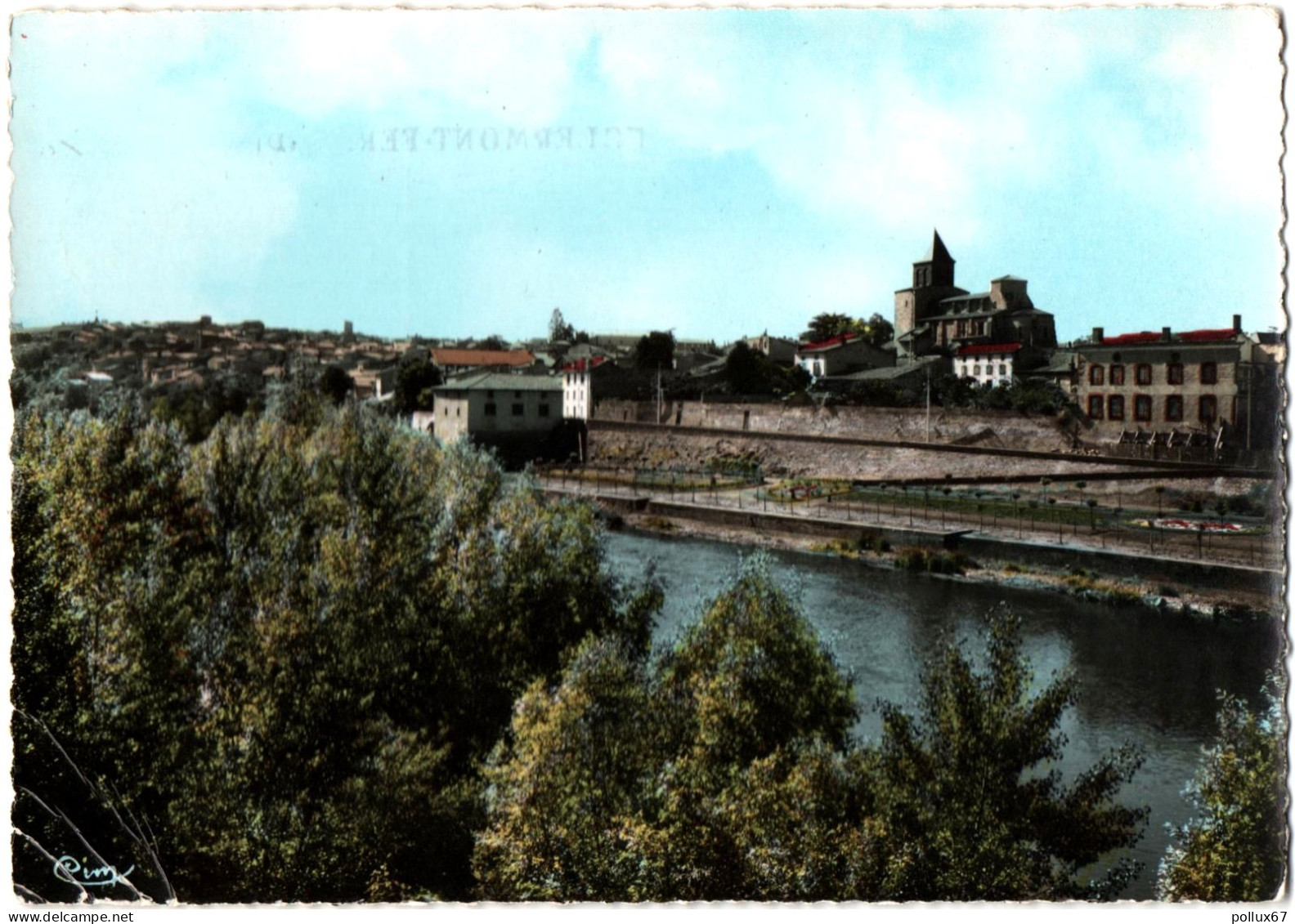 CPSM DE PONT-DU-CHÂTEAU  (PUY DE DÔME)  VUE GÉNÉRALE. BORDS DE L'ALLIER - Pont Du Chateau