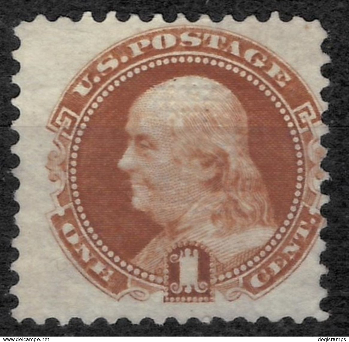 USA 1890/93 1c  Benjamin Franklin - Grill About 9½ X 9mm  MNG Stamp - Nuovi