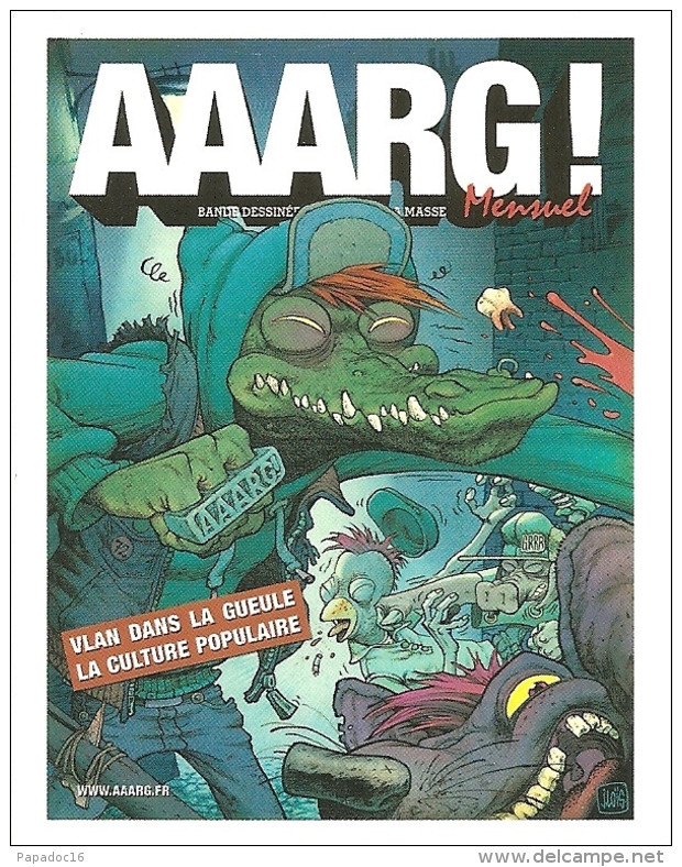 BD - Autocollant / Sticker - AAARG !  Mensuel : Vlan Dans La Gueule La Culture Populaire - Adesivi