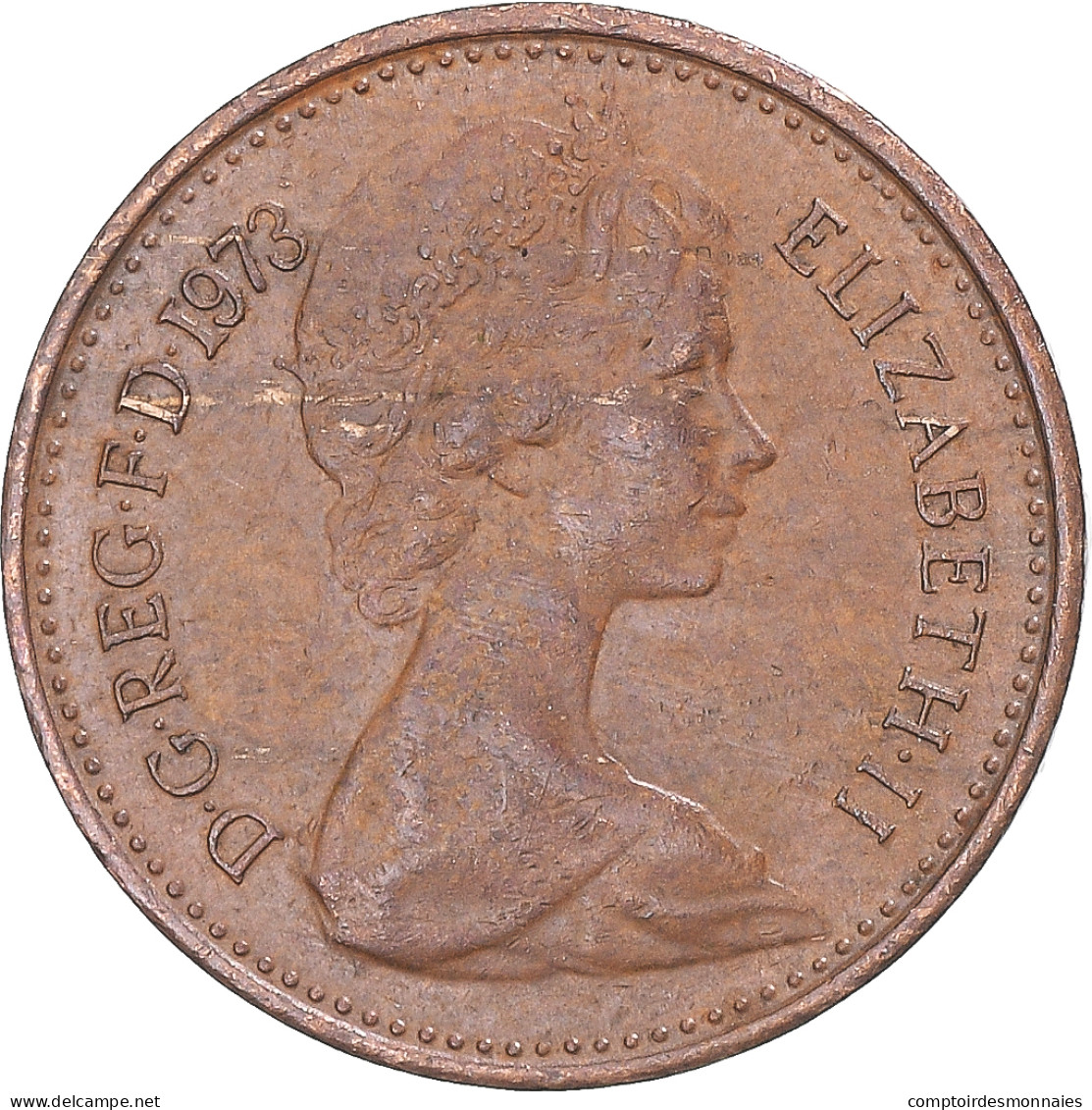 Monnaie, Grande-Bretagne, 1/2 New Penny, 1973 - 1/2 Penny & 1/2 New Penny