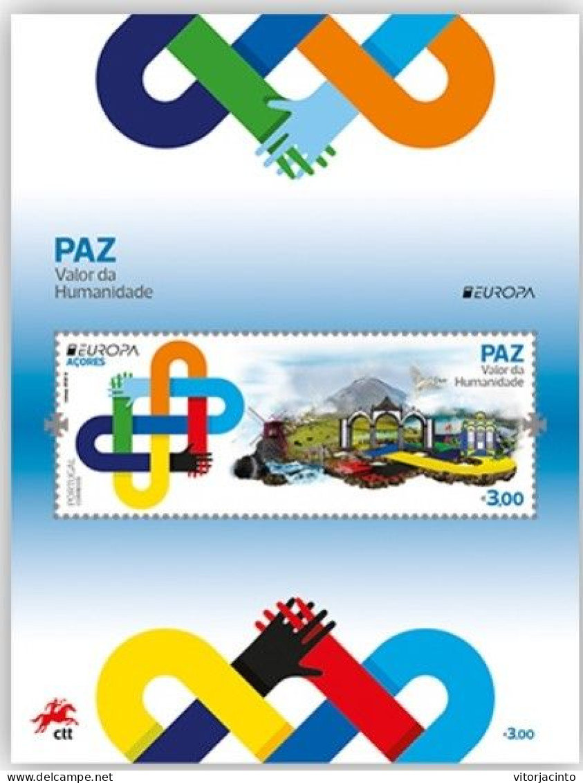 PORTUGAL- Azores - EUROPA 2023-Peace: The Highest Value Of Humanity (stamp + Souvenir Sheet) - Date Of Issue: 2023-05-09 - 2023
