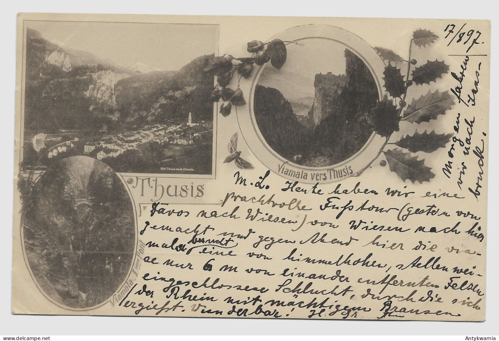 Thusis  Viamala ,Viamala Pont , , Circulé  Voyagé En 1897y.    G754 - Thusis