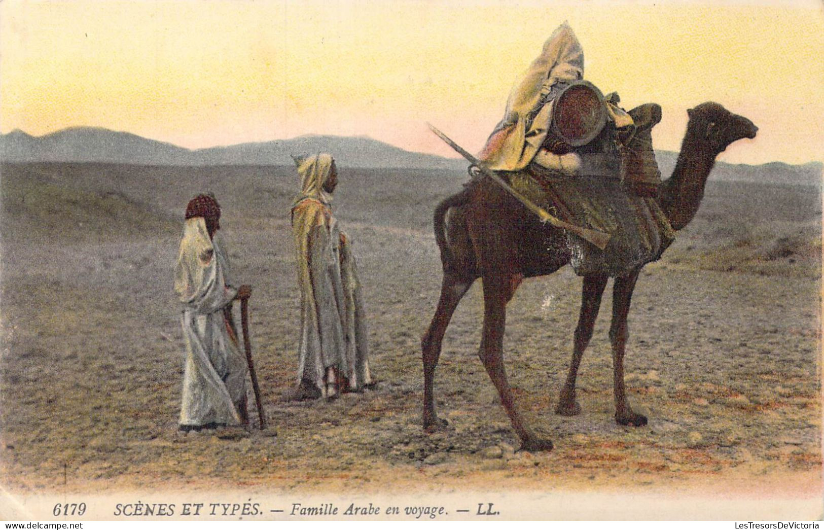 ALGERIE - Scènes Et Types - Famille Arabe En Voyage - Carte Postale Ancienne - Scenes