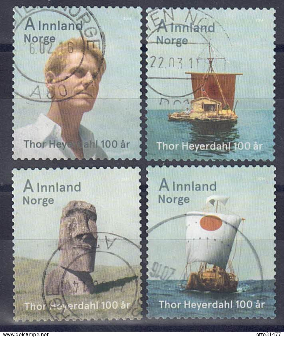 Norwegen 2014 - Thor Heyerdahl, Nr. 1847 - 1850, Gestempelt / Used - Usati