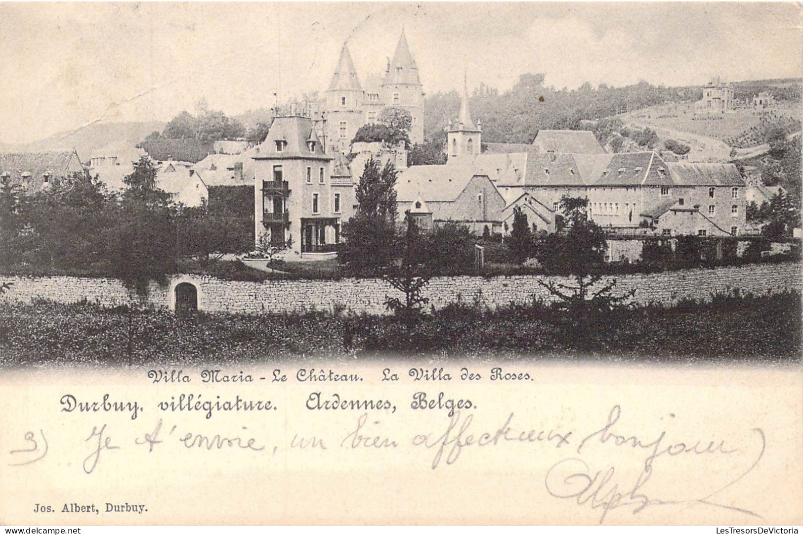 BELGIQUE - Durbuy - Villa Maria - Le Château - La Villa Des Roses - Carte Postale Ancienne - Durbuy