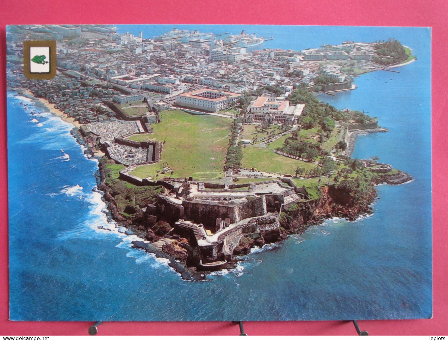 Visuel Très Peu Courant - Puerto Rico - San Juan - Vista Aerea Del Castillo San Felipe Del Morro - Jolis Timbres - R/v - Puerto Rico