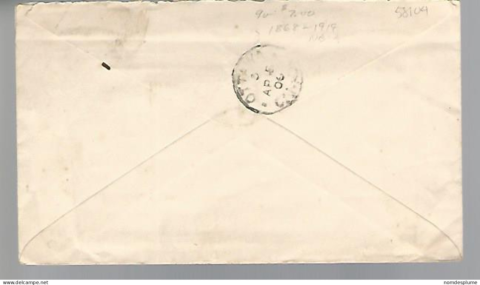 58104)  Canada Bathurst Ottawa  Postmark Cancel 1906 Duplex - Cartas & Documentos