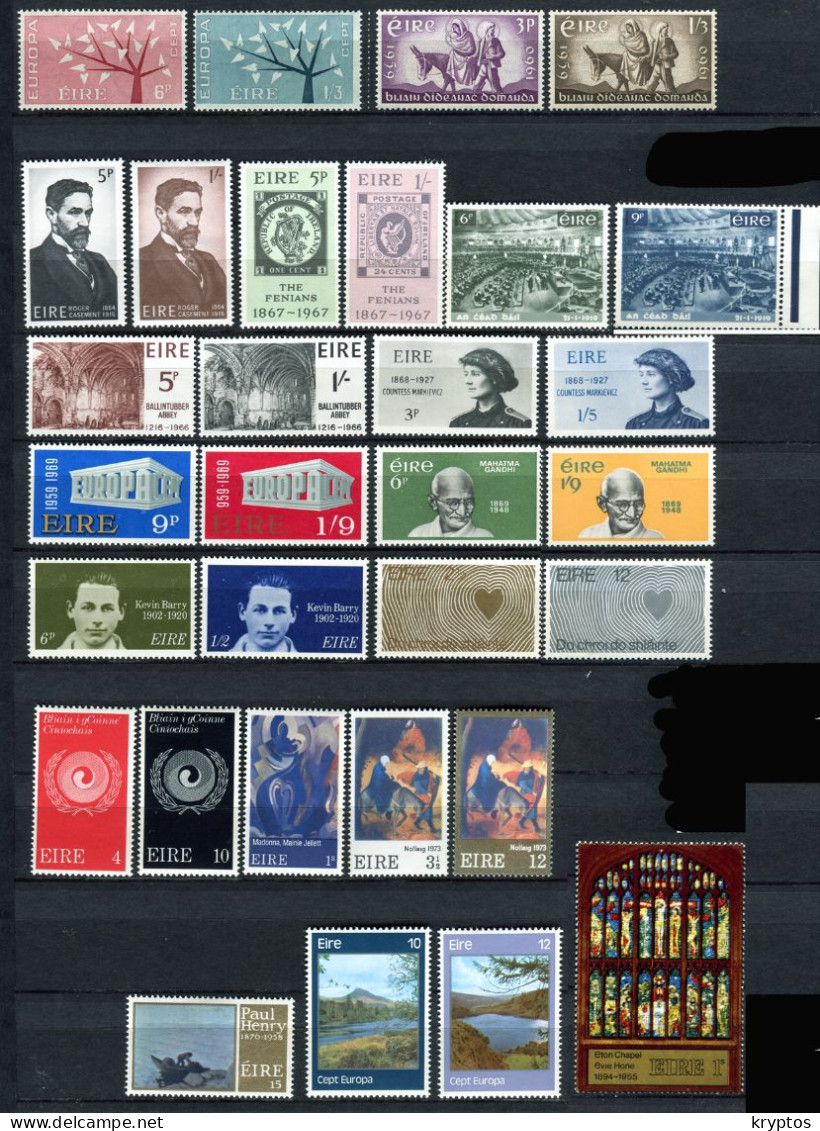 Ireland 1960-77. 31 Stamps. All MINT - All In Complete Sets - Collezioni & Lotti