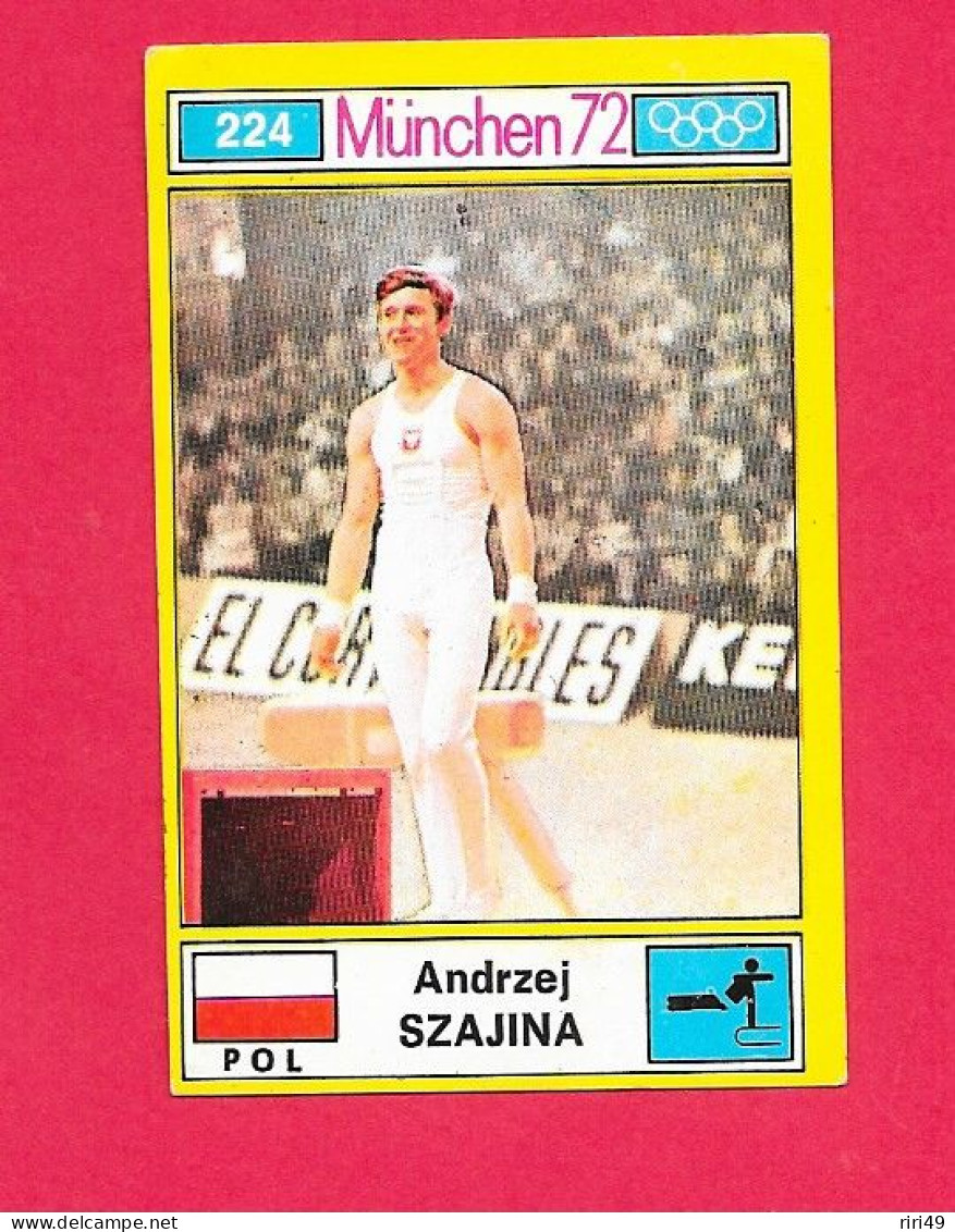 Panini Image, Munchen 72, Jeux Olympiques, XX, N°224 SZAJINA POLOGNE , Munich 1972 - Trading Cards