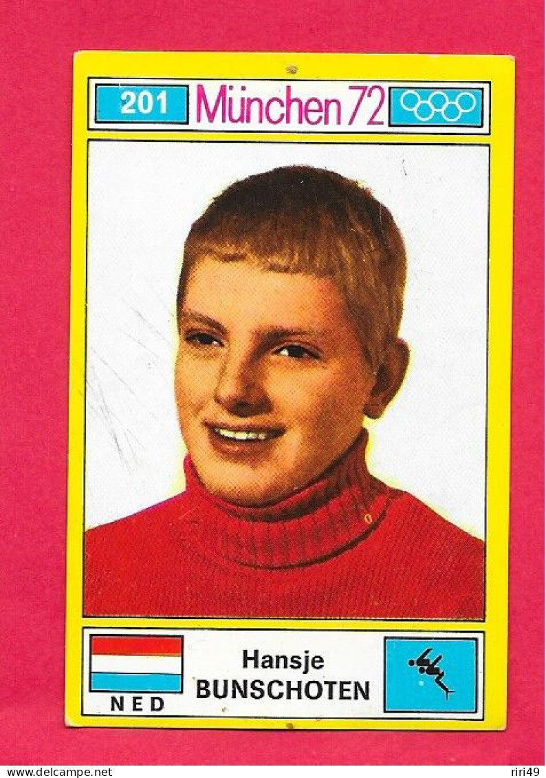 Panini Image, Munchen 72, Jeux Olympiques, XX, N°201 BUNSCHOTEN  NED HOLLANDE, Munich 1972 - Trading Cards